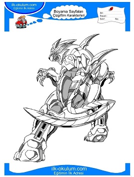Çocuklar İçin Bakugan Boyama Sayfaları 
